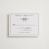 "First impression" - Letterpress RSVP Cards in Soft Black by Kimberly FitzSimons - Front