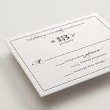"First impression" - Letterpress RSVP Cards in Soft Black by Kimberly FitzSimons - Detail