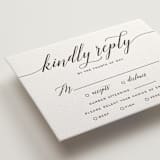 "Someone Like You" - Letterpress RSVP Cards in Soft Black by Design Lotus - Detail