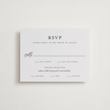 "classic composition" - Letterpress RSVP Cards in Soft Black by Olivia Raufman - Front