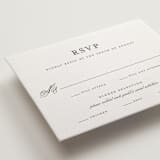 "classic composition" - Letterpress RSVP Cards in Soft Black by Olivia Raufman - Detail