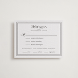 "Eloquence" - Letterpress RSVP Cards in Soft Black by Kimberly FitzSimons - Front