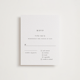 "A Thousand Years" - Letterpress RSVP Cards in Soft Black by Design Lotus - Front