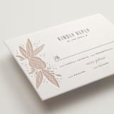"Rose" - Letterpress RSVP Cards in Soft Black | Latte by Leah Bisch - Detail