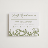 "Eden" - Letterpress RSVP Cards in Pistachio by Grae - Front