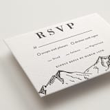 "Etched Mountain" - Letterpress RSVP Cards in Soft Black by Winston Latchman - Detail