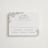 "Beauty of Nature" - Letterpress RSVP Cards in Moss by Oscar and Emma - Karly Depew - Front