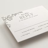 "Beauty of Nature" - Letterpress RSVP Cards in Moss by Oscar and Emma - Karly Depew - Detail