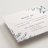 "Everlasting" - Letterpress RSVP Cards in Indigo by Susan Moyal - Detail