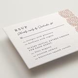 "Tiles" - Letterpress RSVP Cards in Matte Gold | Aegean | Nude by Juliana Zimmermann - Detail