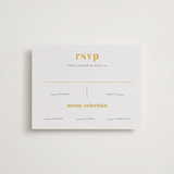 "Us" - Letterpress RSVP Cards in Lemon | Pewter by fatfatin - Front