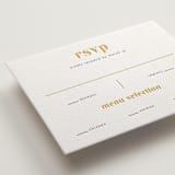 "Us" - Letterpress RSVP Cards in Lemon | Pewter by fatfatin - Detail