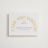 "archway" - Letterpress RSVP Cards in Dandelion | Soft Black by Lori Wemple - Front