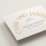 "archway" - Letterpress RSVP Cards in Dandelion | Soft Black by Lori Wemple - Detail