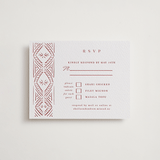 "Taj" - Letterpress RSVP Cards in Rosewood by Kanika Mathur - Front