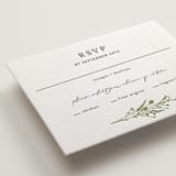 "Gathered" - Letterpress RSVP Cards in Pistachio | Soft Black by Susan Moyal - Detail