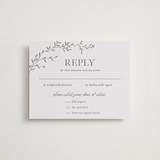 "Jasmine" - Letterpress RSVP Cards in Ash by Vera Lim - Front