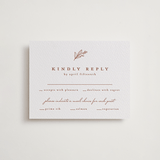 "Pressed Botanicals" - Letterpress RSVP Cards in Burnt Rose by Heather Cairl - Front