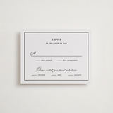 "Heritage" - Letterpress RSVP Cards in Soft Black by Stacey Meacham - Front