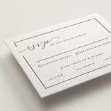 "Asymmetry" - Letterpress RSVP Cards in Pewter by Nicole Walsh - Detail