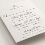 "Lombardy" - Letterpress RSVP Cards in Burnt Sienna by Megan Davis - Detail