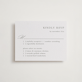 "Warm Winds" - Letterpress RSVP Cards in Ash by Janean Hinger - Front
