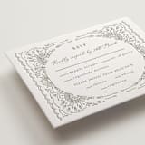 "Splendor" - Letterpress RSVP Cards in Ash by Devika Keskar - Detail