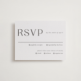 "Bold Names" - Letterpress RSVP Cards in Soft Black by Vera Lim - Front