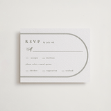 "Classic Arch" - Letterpress RSVP Cards in Moss by Corinne Malesic - Front