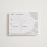 "waves" - Letterpress RSVP Cards in Dove Grey by Elly - Front