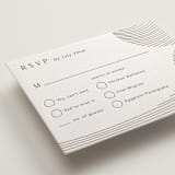 "waves" - Letterpress RSVP Cards in Dove Grey by Elly - Detail
