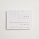 "bonseki" - Letterpress RSVP Cards in Matte Gold by Alaina Cherup - Front