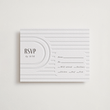 "Hilo" - Letterpress RSVP Cards in Warm Gray by Itsy Belle Studio - Front