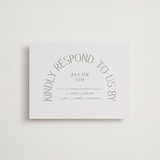 "Romance Arch" - Letterpress RSVP Cards in Mint by Angela Thompson - Front