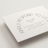 "Romance Arch" - Letterpress RSVP Cards in Mint by Angela Thompson - Detail