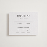 "Leaves" - Letterpress RSVP Cards in Black by Pati Cascino - Front