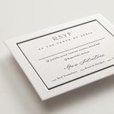 "Luster" - Letterpress RSVP Cards in Black by Stacey Meacham - Detail