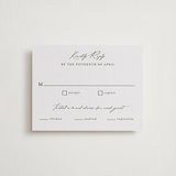 "Mountainview" - Letterpress RSVP Cards in Graphite by Sarah Brown - Front
