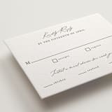 "Mountainview" - Letterpress RSVP Cards in Graphite by Sarah Brown - Detail