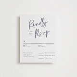 "Ink scribble" - Letterpress RSVP Cards in Aegean by Adelyn T. - Front