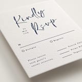 "Ink scribble" - Letterpress RSVP Cards in Aegean by Adelyn T. - Detail