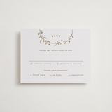 "Mille-feuille" - Letterpress RSVP Cards in Matte Gold by chocomocacino - Front