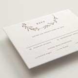 "Mille-feuille" - Letterpress RSVP Cards in Matte Gold by chocomocacino - Detail