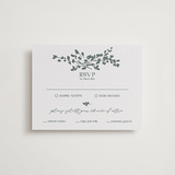 "Whimsy Blooms" - Letterpress RSVP Cards in Stone by Justyna Zawadzka - Front