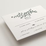 "Whimsy Blooms" - Letterpress RSVP Cards in Stone by Justyna Zawadzka - Detail