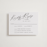 "Noted" - Letterpress RSVP Cards in Soft Black by Jenna Holcomb - Front