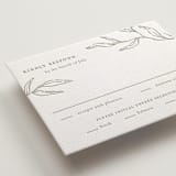 "Amidst Nature" - Letterpress RSVP Cards in Mint by Oscar and Emma - Karly Depew - Detail