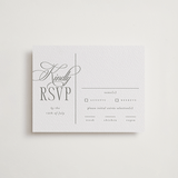 "Sidebar" - Letterpress RSVP Cards in Ash by Everett Paper Goods - Front
