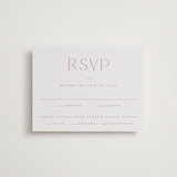 "Monroe" - Letterpress RSVP Cards in Classic Pink by Kristie Kern - Front