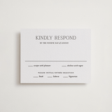 "Perennial" - Letterpress RSVP Cards in Soft Black by Oscar and Emma - Karly Depew - Front